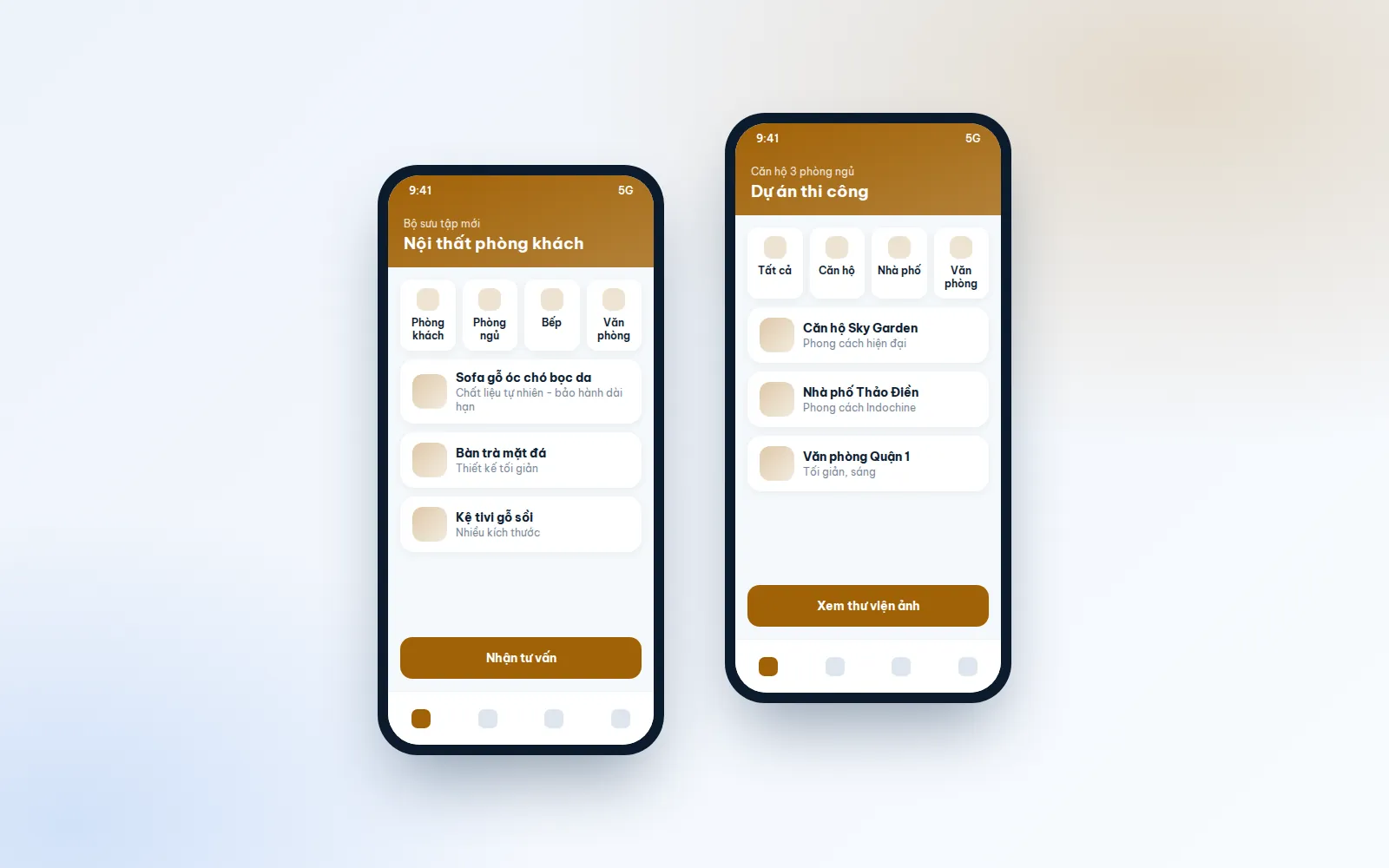 Ứng dụng di động - Website thương hiệu & catalog nội thất
